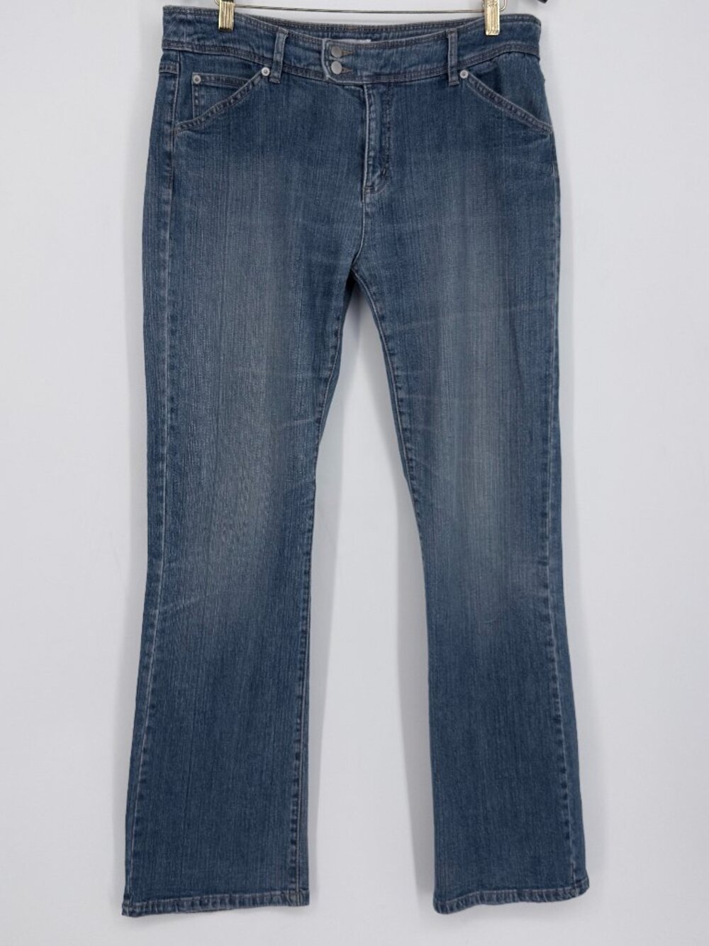 Vtg 90s Faconnable High Rise Straight Jeans Womens 12 Long 36x33" Made Hong Hong